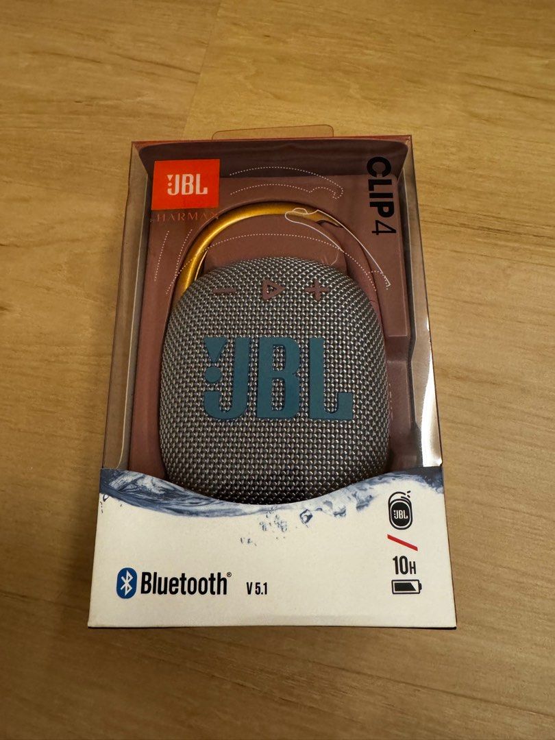JBL Clip 4 Portable Bluetooth Speaker - Grey63825887558786110