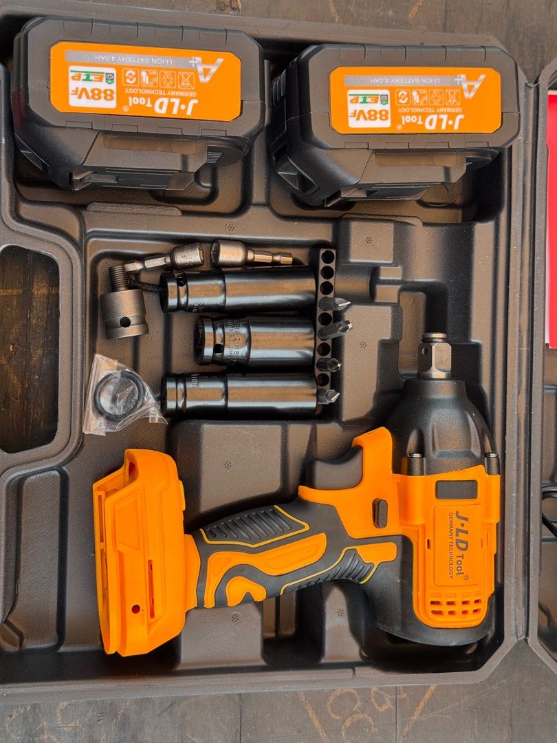 JLD Germany 48v Cordless Impact Wrench Brushless (Category: Construction Tools & Equipment) located in Caloocan City. Submitted by saminindustrial (Listing ID 1393178994, Image 3). Description: JLD Germany 48v Cordless Impact Wrench Brushless Complete with tools and accessories .
