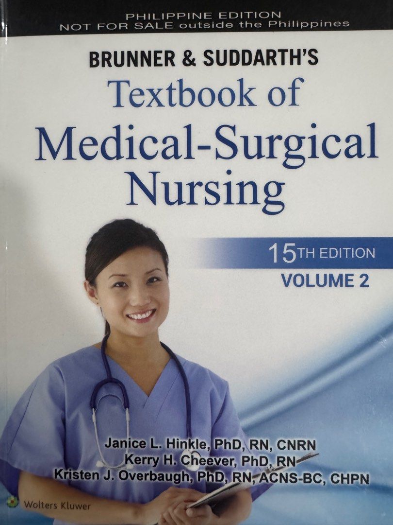 Medical Surgical Book (Category: Textbooks) located in Naic. Submitted by vh9m5b6stk (Listing ID 1393106751, Image 2). Description: Medical-Surgical Nursing, 15th Edition 📖 For Sale – Reason for Selling: accidentally bought 2 copies ✨ Condition: Good as new 💰 Price: ₱3,800 Perfect for nursing students. .