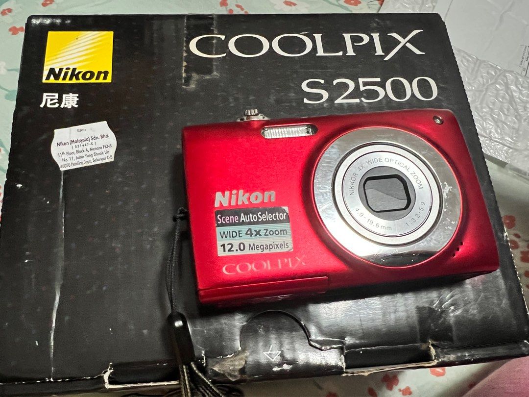 Nikon COOLPIX S2500 Digital Camera Red, Photography, Cameras on