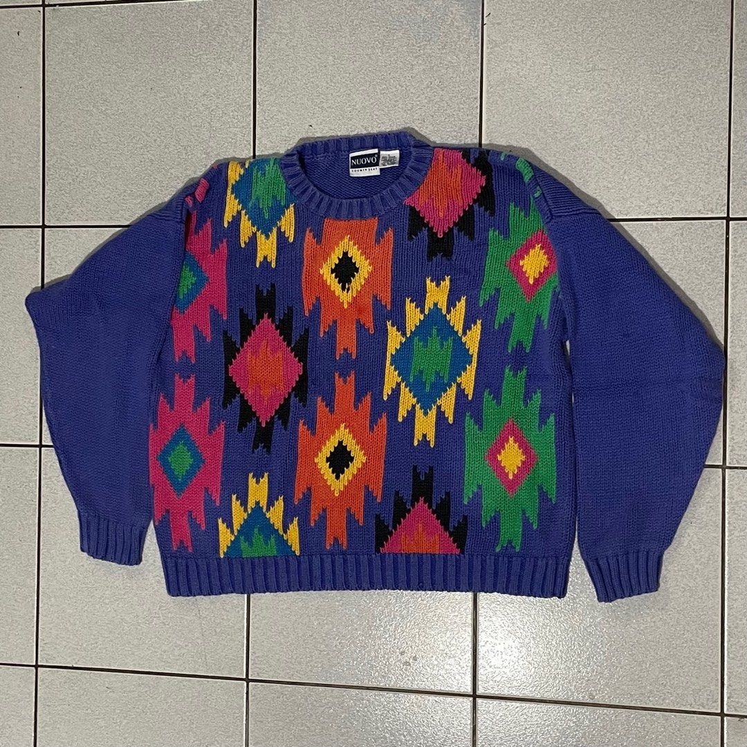 Nuovo Knitted Sweater (Category: Coats, Jackets and Outerwear) located in Quezon City. Submitted by eespl002 (Listing ID 1393136507, Image 1). Description: Brand: Nuovo Knitted Sweater used good condition details: Large Width: 24 inches Length: 23 inches RFS: decluttering .