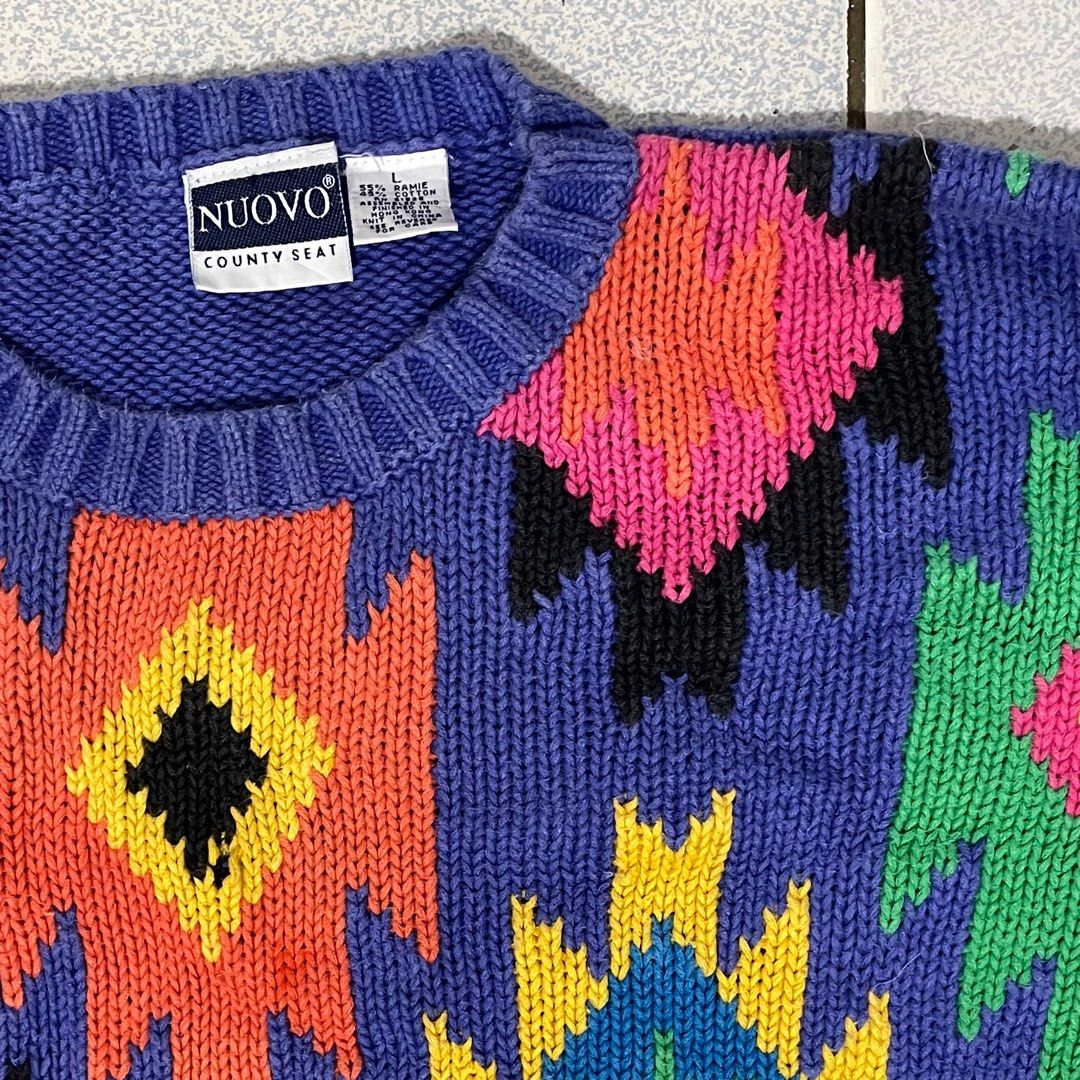 Nuovo Knitted Sweater (Category: Coats, Jackets and Outerwear) located in Quezon City. Submitted by eespl002 (Listing ID 1393136507, Image 2). Description: Brand: Nuovo Knitted Sweater used good condition details: Large Width: 24 inches Length: 23 inches RFS: decluttering .