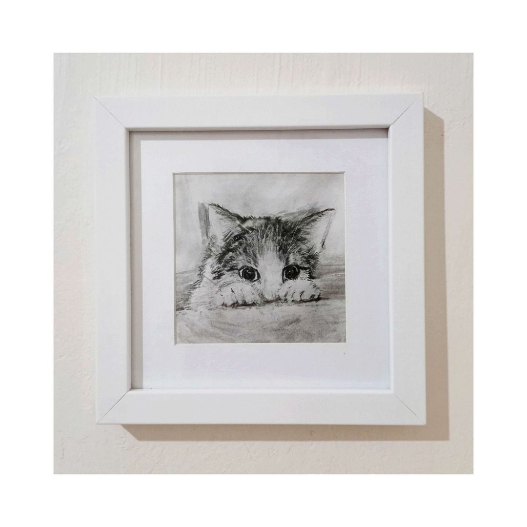 [OPEN COMMISSION] Framed Charcoal Pet Portrait (Category: Frames & Pictures) located in Lapu Lapu. Submitted by yooyoo.art (Listing ID 1393154300, Image 3). Description: [OPEN COMMISSION] Framed Charcoal Pet Portrait 🌸 PHP 600 each || PHP 500 each if you commission for 2 or more pet portraits 🌸 Medium - Charcoal 🌸 Frame Size - 7" x 7" 🌸 Matting Size - approx. 1" 🌸 Frame Colors: Black or White 🌸 Glass Frame (wall hang) 🌸 Placed in an 8" x 8