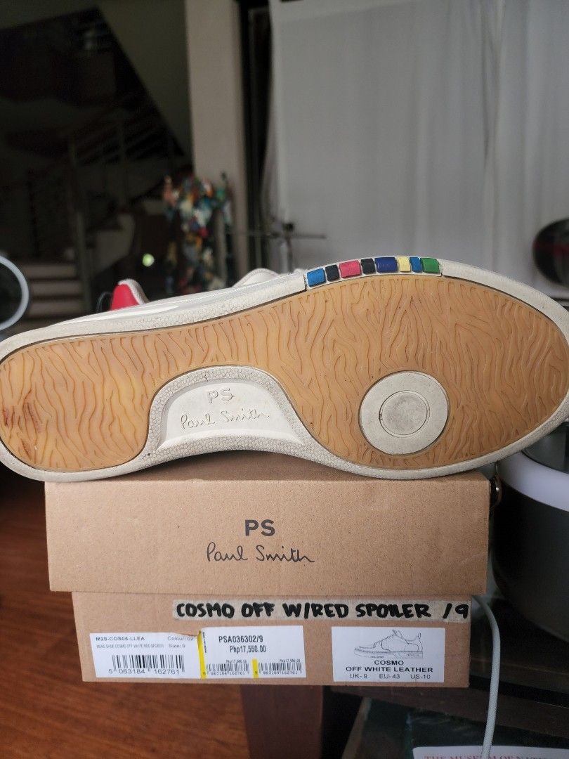 Paul Smith Cosmo Off White Sneakers UK9 US10 (Category: Sneakers) located in Manila. Submitted by antalf (Listing ID 1393152986, Image 2). Description: Paul Smith Off White Cosmo Leather sneakers UK9 US10 bought for php17,550 muntinlupa location.
