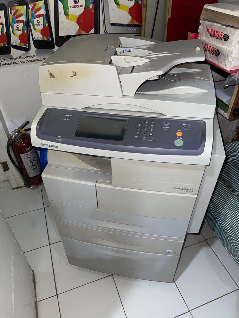 Samsung MultiXpress 6545N Scanner Printer Copier (Category: Printers, Scanners & Copiers) located in Silang. Submitted by homeboyenterprise (Listing ID 1393204854, Image 2). Description: Scanner flat bed and feed still working. Last known issue is toner needs replacing. Will sell as is where is basis. What you see is what you get. Unit only. Slightly negotiable for sure buyers. Lalamove (shouldered by buyer) or Pickup only at Centro Mall Cabuyao,