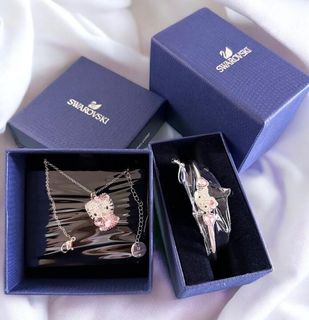 Swarovski Hello Kitty 頸鏈手鐲套裝64244632798977110