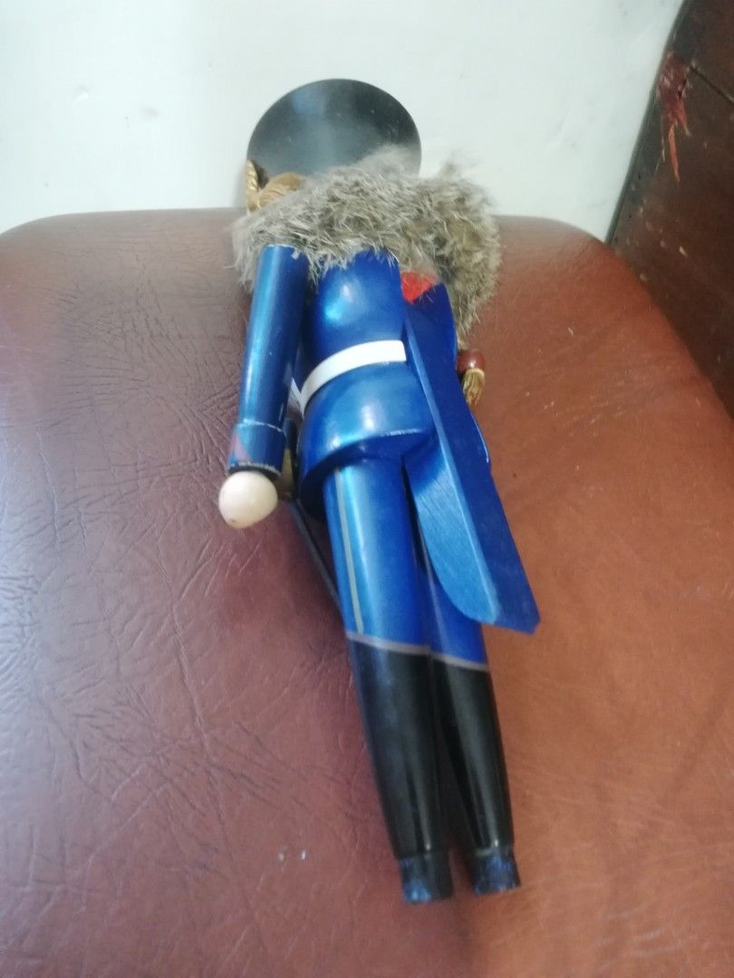 Traditional German nutcracker figure, wood, vintage (Category: Vintage Collectibles) located in Paranaque City. Submitted by 4thestate.surplusan (Listing ID 1393079259, Image 3). Description: A vintage traditional nutcracker German soldier made of wood. Authentic. Base missing..