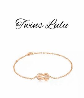 Twins Lulu Design 925銀 鍍k金 馬蹄扣 玫瑰金鑽 手鍊64202683056003110