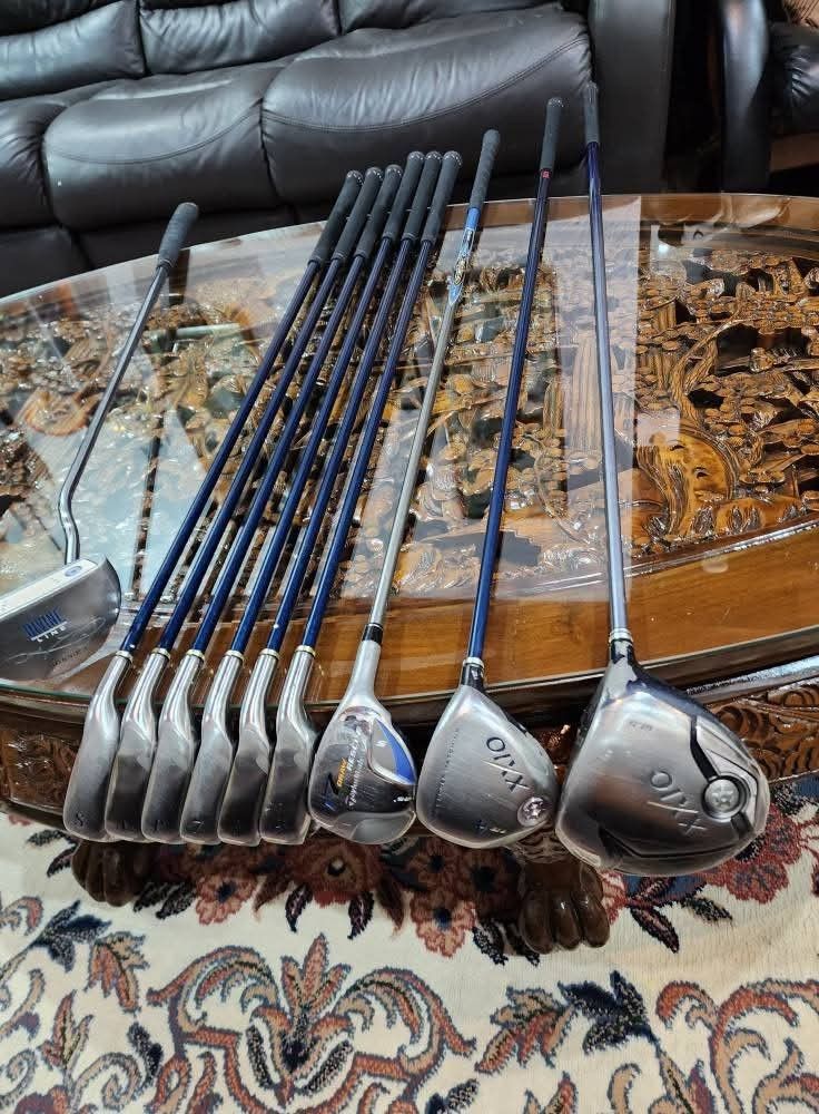 XXIO MP400 LADIES GOLF SET (Category: Golf) located in Paranaque City. Submitted by chips24 (Listing ID 1393073432, Image 2). Description: For Sale XXIO Ladies *Xxio MP400 L flex irons *XXIO MP400 Lflex 4 wood *Taylor Made 7 L flex rescue *XXIO MP700 L flex driver *Odyssey mallet putter. Bag included for only 29.8k pick up Bf Paranaque free shipping within MM..