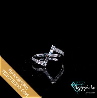 全新18K白金50份鑽石戒指💎 www.peggyhoho.com 💎64193537392001110