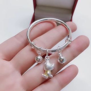 純銀小狗手鐲  小童寶寶手鐲 999足銀 一個手鐲 13克64214999345922110