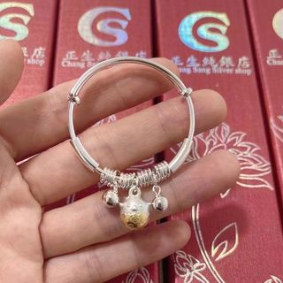 純銀手鐲 足銀 嬰兒手環 寶寶手鐲 一個12克64214078104067110