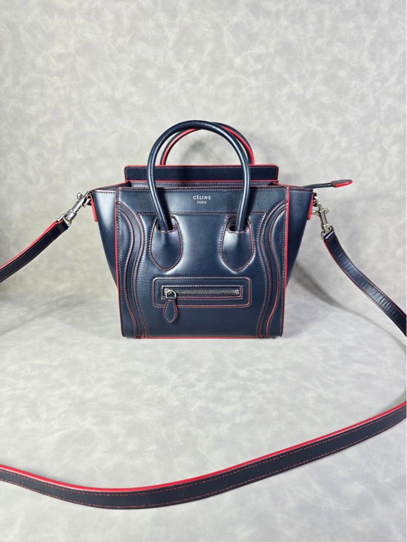Authentic Celine Nano Luggage (Category: Luxury Bags & Wallets) located in Taguig. Submitted by luxchelry (Listing ID 1393262003, Image 2). Description: Nano Luggage ♦️Comes with receipt, cards, tag, strap, dustbag and entrupy 🌟9.5/10 ♦️Any discoloration is due to lighting only. 🌟100% Authentic, Moneyback guarantee ✨️P55000✨️ Disclaimer: All product names, logos, brands and other trademarks or images shown mentioned are the property of the resp