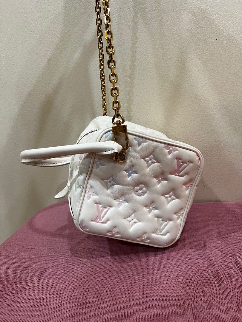 Authentic LOUIS VUITTON LV square bag milky way (Category: Luxury Bags & Wallets) located in Quezon City. Submitted by mkl23 (Listing ID 1393311306, Image 2). Description: LOUIS VUITTON Lambskin Embossed Monogram New Square Bag Quartz Multicolor authentic LOUIS VUITTON Lambskin Embossed Monogram New Square Bag in Quartz and Multicolor. This square bag is crafted of monogram embossed lambskin with multicolored logos and brass hardware. This should
