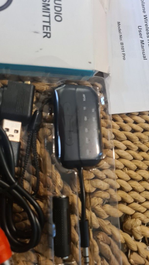 Beezie Wireless Audio Receiver/Transmitter B101 Pro (Category: Other Audio Equipment) located in Manila. Submitted by thrift.mercato (Listing ID 1393329136, Image 2). Description: - Beezie B101 Pro Wireless Audio Receiver/Transmitter - Includes: Receiver/Transmitter unit, user manual, and cables - Connectivity: 3.5mm jack, USB, and RCA - Color: Black - Model: B101 Pro - Function: Wireless audio streaming.