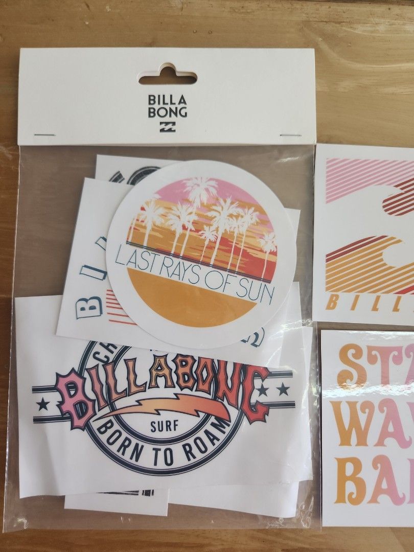 Billabong 貼纸 Sticker pack （分類：文具）位於 Hong Kong。 由 ksss_88 提交（商品編號 1393277423，圖片 1）。簡介： 。