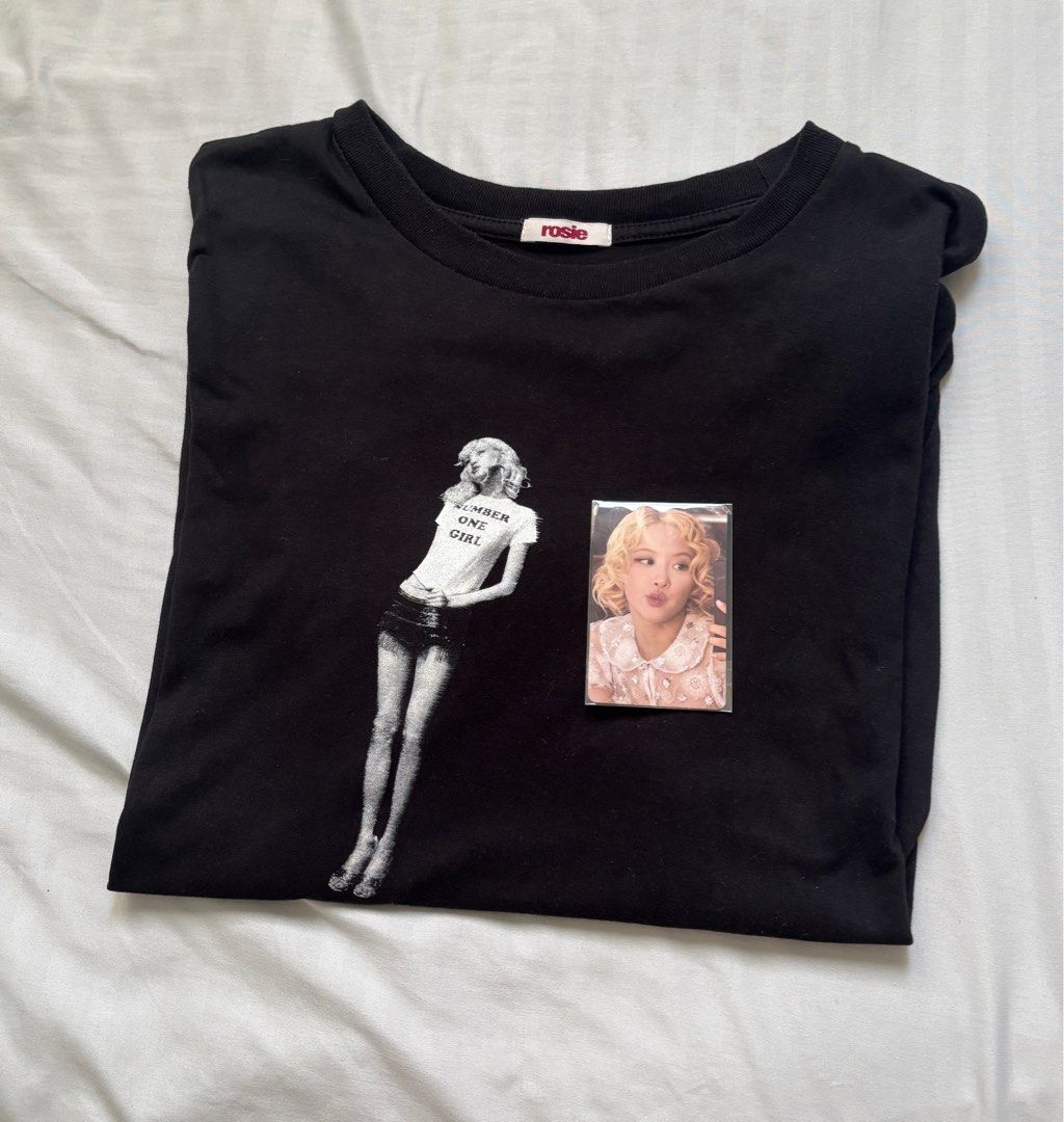 BLACKPINK ロゼ rosie ロージー POP-UP　Tシャツ　ブラック BLACKPINK ロゼ ROSIE ポップアップ ブラック Tシャツ - メルカリ