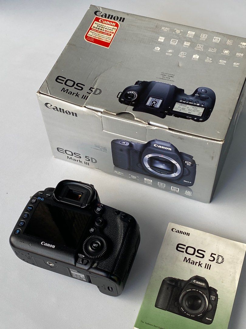 Canon 5D Mark 3 (Category: Cameras) located in Quezon City. Submitted by whitetableph (Listing ID 1393309669, Image 1). Description: For Sale: Canon 5D Mark 3 Full Frame DSLR -Pristine Condition -All Parts Original and Good as new since -day 1 Complete with original box, original manual, and original charger Free: Camera Strap and Rubber Body Case Scheduled Meetups Only: Metro Manila - Q.C. - Pasay | RFS: Need Funds .