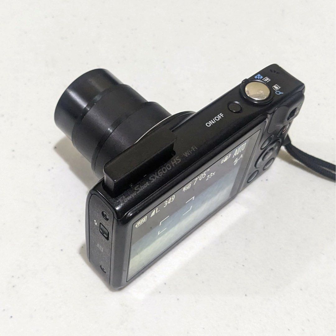 Canon Powershot SX600 HS Digital Camera (Digicam) (Category: Cameras) located in Pasig City. Submitted by _mathilda (Listing ID 1393357781, Image 3). Description: ⊹ ࣪ ˖ Canon Powershot SX600 HS ⊹ ࣪ ˖ — Has built-in Wifi — 16.0 Mega Pixels — 18x Optical Zoom (Can zoom up to 72x) — Has Pop-up Flash — Intelligent & Enhanced Dynamic Image Stabilization (IS) — Full HD Video Recording (1080р) — ISO: 100-3200 — Body Condition: 9.5/10 — In great conditio