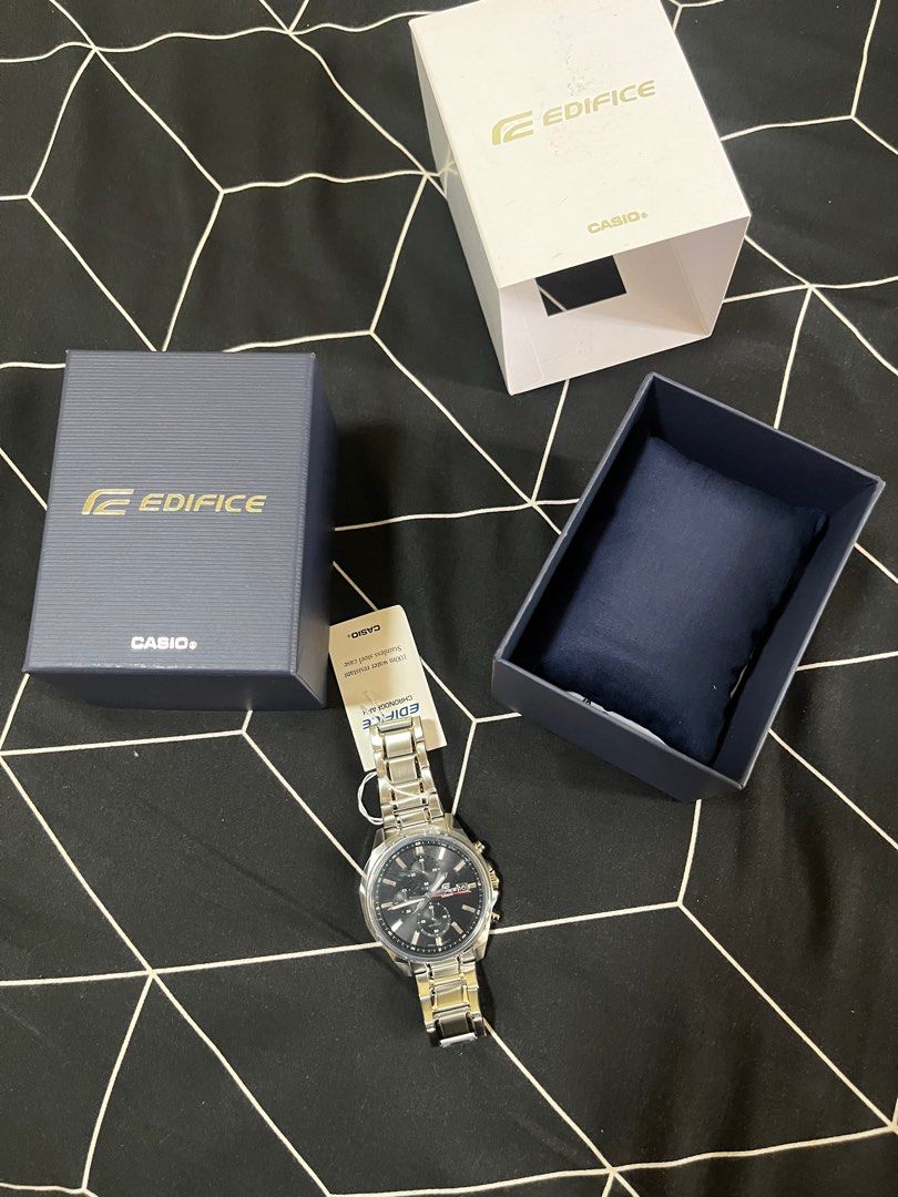 Casio Edifice EFV-610D-A1 2025 model (Slightly Negotiable) (Category: Men's Watches) located in Tarlac. Submitted by cd.whyt (Listing ID 1393302698, Image 1). Description: “Kn!fe not included, display lng po” bought it this june 22,2025 on Time Collection , use it sometimes in events, its almost like brand new i didn’t use it much. rfs: funds Message if interested “Gcash payment”.