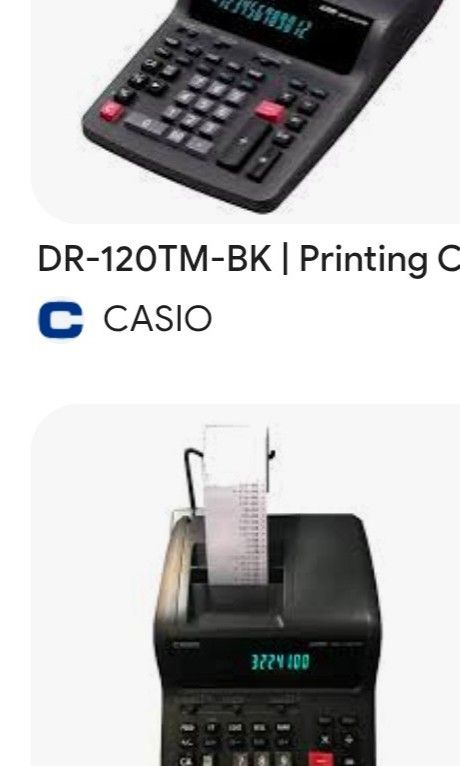 Casio Printing calculator (Category: Office & Business Technology) located in Mandaluyong City. Submitted by calipusanval (Listing ID 1393388097, Image 1). Description: Casio printing calculator no paper just buy nlng original price is 5k almost selling it for 1400 only Dm so that I can send u the pictures of it.