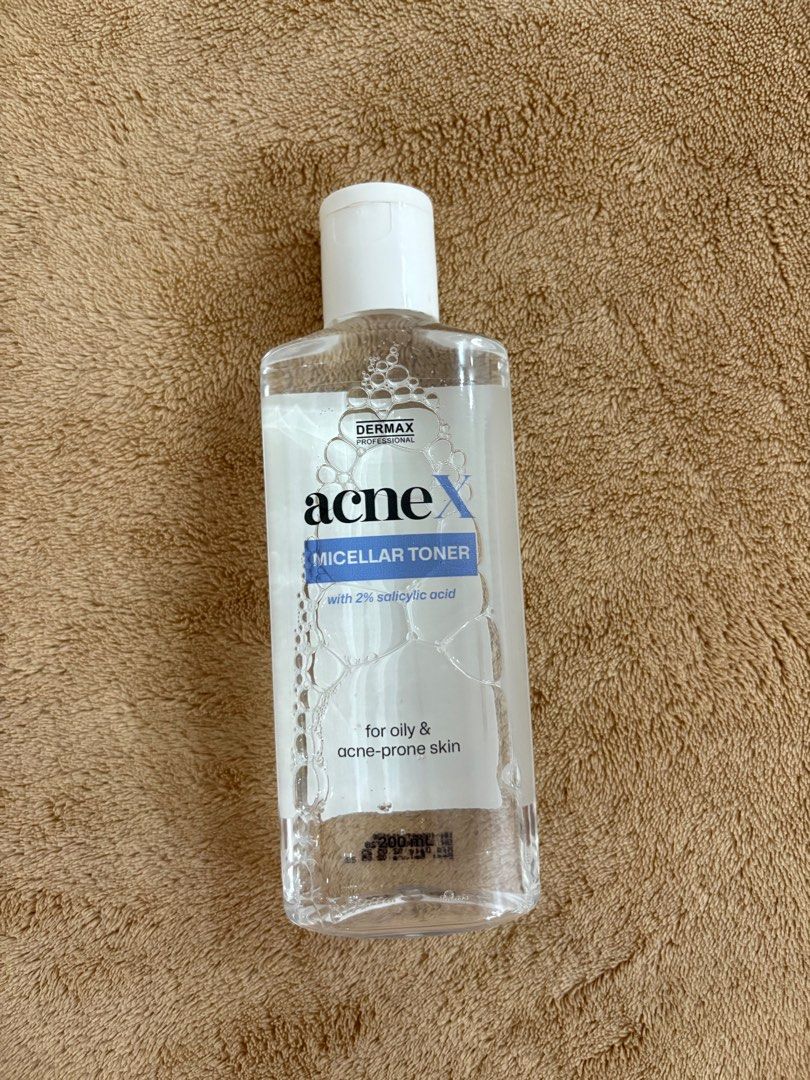 Dermax Acne X toner (Category: Face Care) located in Malabon City. Submitted by monstershaaa (Listing ID 1393267568, Image 1). Description: Original Bought in Sm grand central - Skin Station Konti lang po ang nabawas (nag try lang ako) Exp. 2028 Rfs : hindi hiyang .