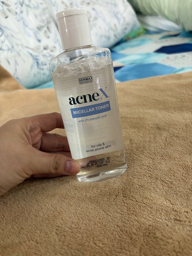 Dermax Acne X toner (Category: Face Care) located in Malabon City. Submitted by monstershaaa (Listing ID 1393267568, Image 2). Description: Original Bought in Sm grand central - Skin Station Konti lang po ang nabawas (nag try lang ako) Exp. 2028 Rfs : hindi hiyang .