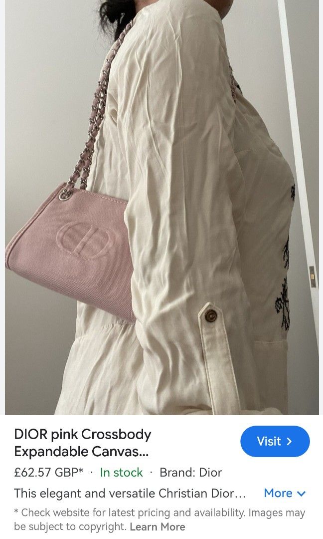 Dior pink crossbody expandable canvas (Category: Luxury Bags & Wallets) located in Baguio. Submitted by ashzachary (Listing ID 1393368595, Image 1). Description: Dior pink crossbody expandable canvas Kasya phone Condition :Excellent condition Color rate 10/10 Size : small No issues No flaws Super ganda sa personal Pm. More details Good quality Plsss 📌No Bogus 📌No return MOP What you see is what you get PALAWAN, CEBUNA GCASH AND BDO Reminder😊 W