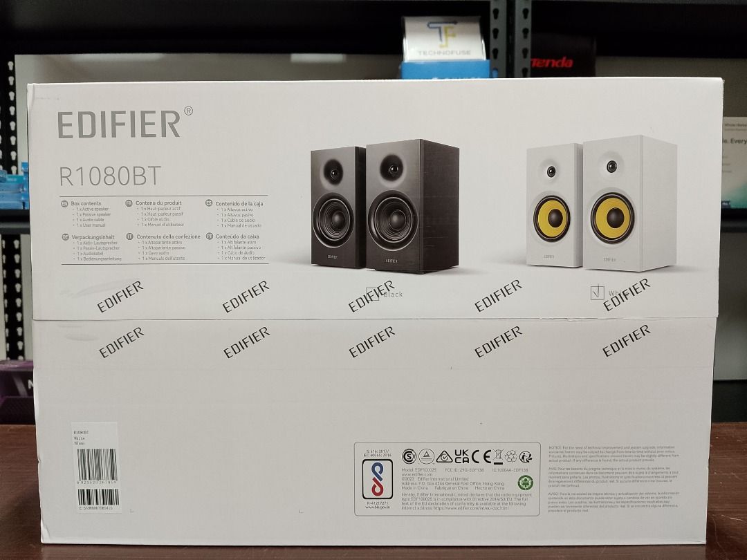 Edifier R1080BT Bluetooth Bookshelf Speaker White (Category: Soundbars, Speakers & Amplifiers) located in Pasig City. Submitted by technofuseofficial (Listing ID 1393346275, Image 2). Description: Edifier R1080BT Bluetooth Bookshelf Speaker White Brand New and Original Items Store Location: 4F Unit 402, 604 Shaw Boulevard, Barangay Kapitolyo, Pasig City Same Day Delivery: - Lalamove delivery within Metro Manila - For walk-ins: Always PM first for