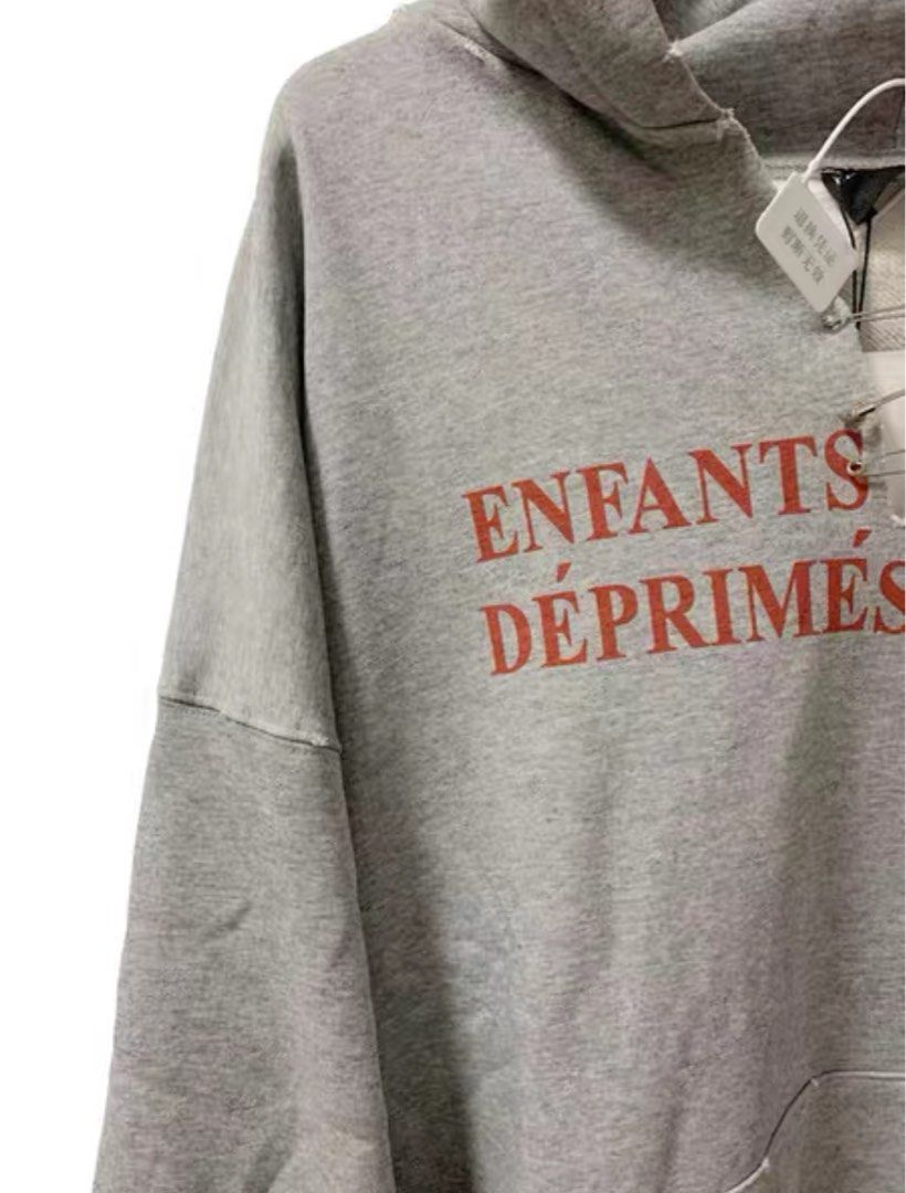 ERD Distressed Logo Hoodie (Category: Luxury Apparel) located in Manila. Submitted by closett_plug (Listing ID 1393351546, Image 3). Description: Rlly cool distressed designs esp the pins holdin the clothing together, jus hnu abt the size chart gng - Pre-order 7-10 Days ETA (consolidated box) - 50% deposit required - I get these from overseas, strictly no cancellation, return & refund - Refrain from chatting if you have doubts, let’s not waste ea