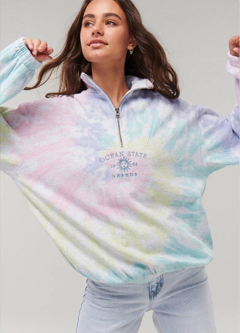 Clothes Playera Tie Dye Shein Ghanda Thrift Quarter Zip Tie Dye