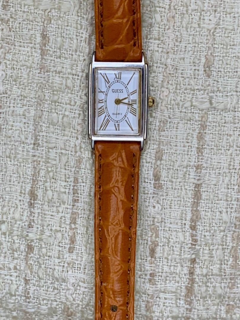 Guess tank vintage watch (Category: Women's Watches) located in President Roxas. Submitted by cocoa_chanel (Listing ID 1393307784, Image 3). Description: Guess 1988, buffed. Very nice pa. #seiko #fossil #citizen #tank #cartier .