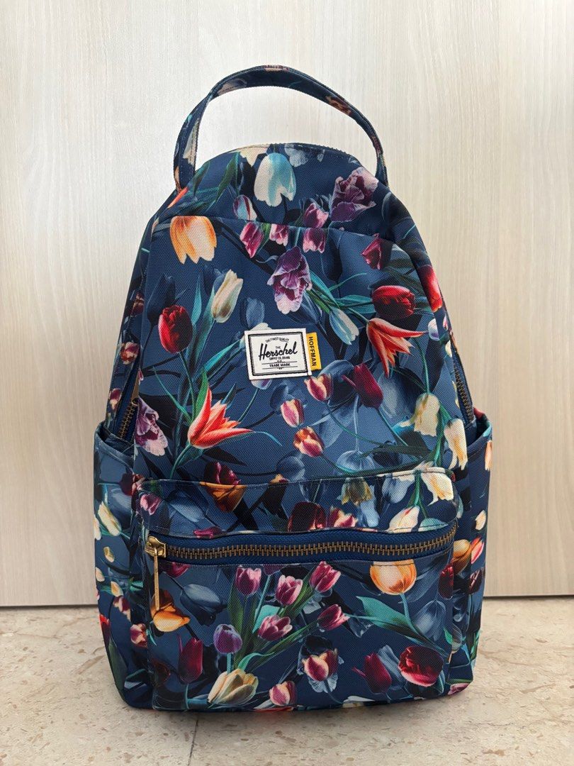 herschel backpack blue floral Supply Co Our signature backpack New Herschel blue floral backpack
