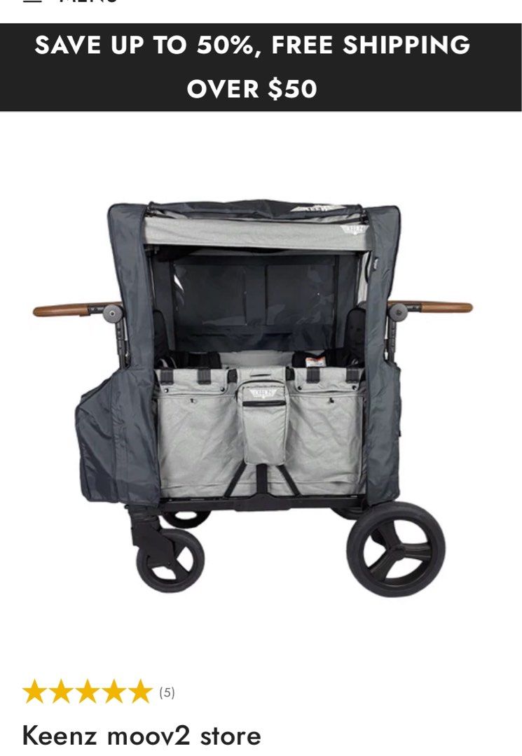 Keenz Wagon Stroller (Category: Strollers) located in Manila. Submitted by avalanchesonlineshopmainacount (Listing ID 1393389447, Image 3). Description: Keenz moov 2 Original price is 43k selling only at 20,999 complete accessories with rain cover hand carry bag,mosquito net and cover.