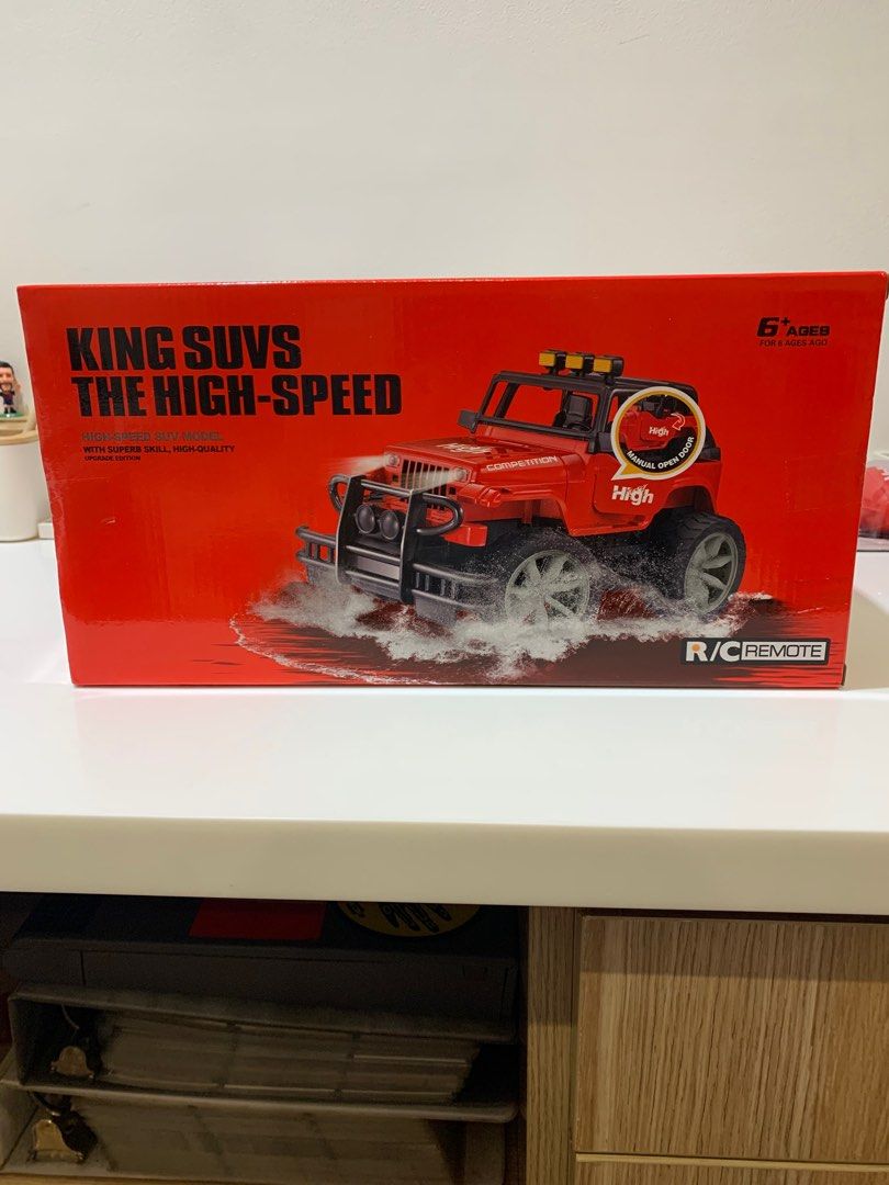 King Suv High Speed Rc Car (Category: Remote Control Toys) located in Manila. Submitted by monkeybananas (Listing ID 1393333348, Image 2). Description: - sealed authentic - color red - 1:15 SIMULATION SCALE - brand new bought in California Usa - mod grab or lalamove 🚛.