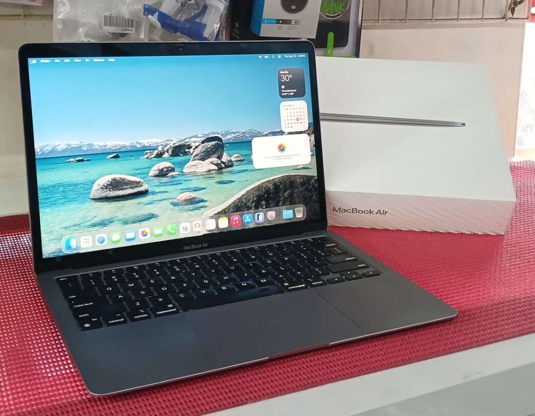 MacBook Air 13 M1 256gbSSD 2021 Complete (Category: Laptops & Notebooks) located in Mandaluyong City. Submitted by mircomputer (Listing ID 1393334425, Image 3). Description: SALE!! MacBook Air 13" M1 Business with Box/Accesories for specs/details and price specs: -Apple M1 16core Neural Engine Processor -8gb Unified memory -256gb Nvme Apple SDD -Airport Extreme Wifi 6 -Bluetooth 5.3 -Thunderbolt 4 ports/HDMI -Type C input -13.3inch Retina Display