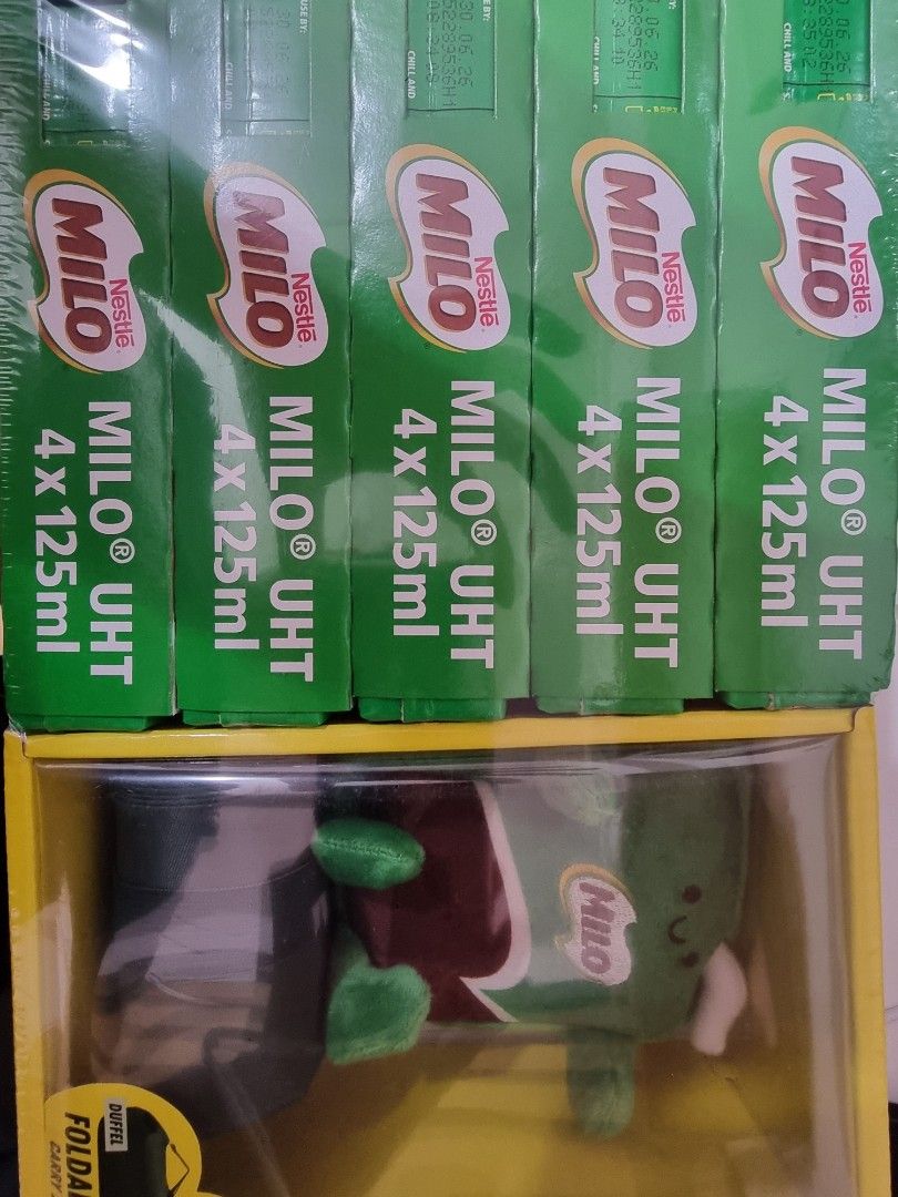 Milo UHT Drink & Milo Plushie Bundle, Food & Drinks, Beverages on Carousell