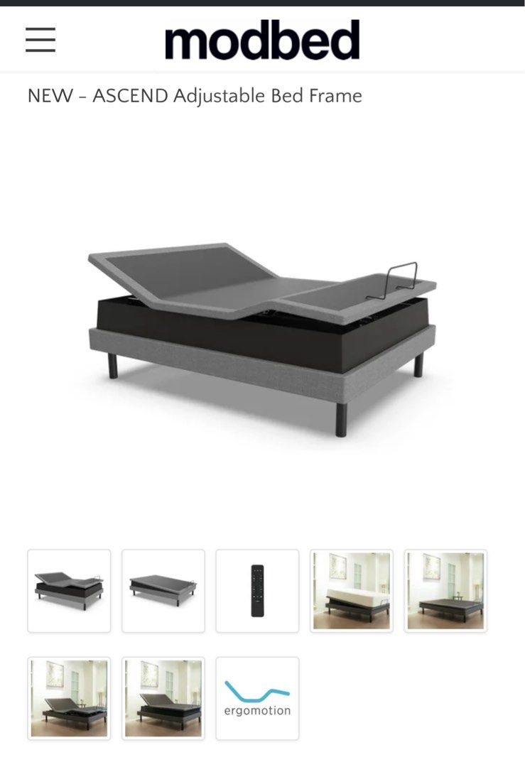 Modbed Ergomotion Adjustable ergonomic bed (Category: Bed Frames & Mattresses) located in Taguig. Submitted by aaaaaaaaaay2k (Listing ID 1393364277, Image 2). Description: Inclusive of the following 2 railings 1 matress 2 bed covers.