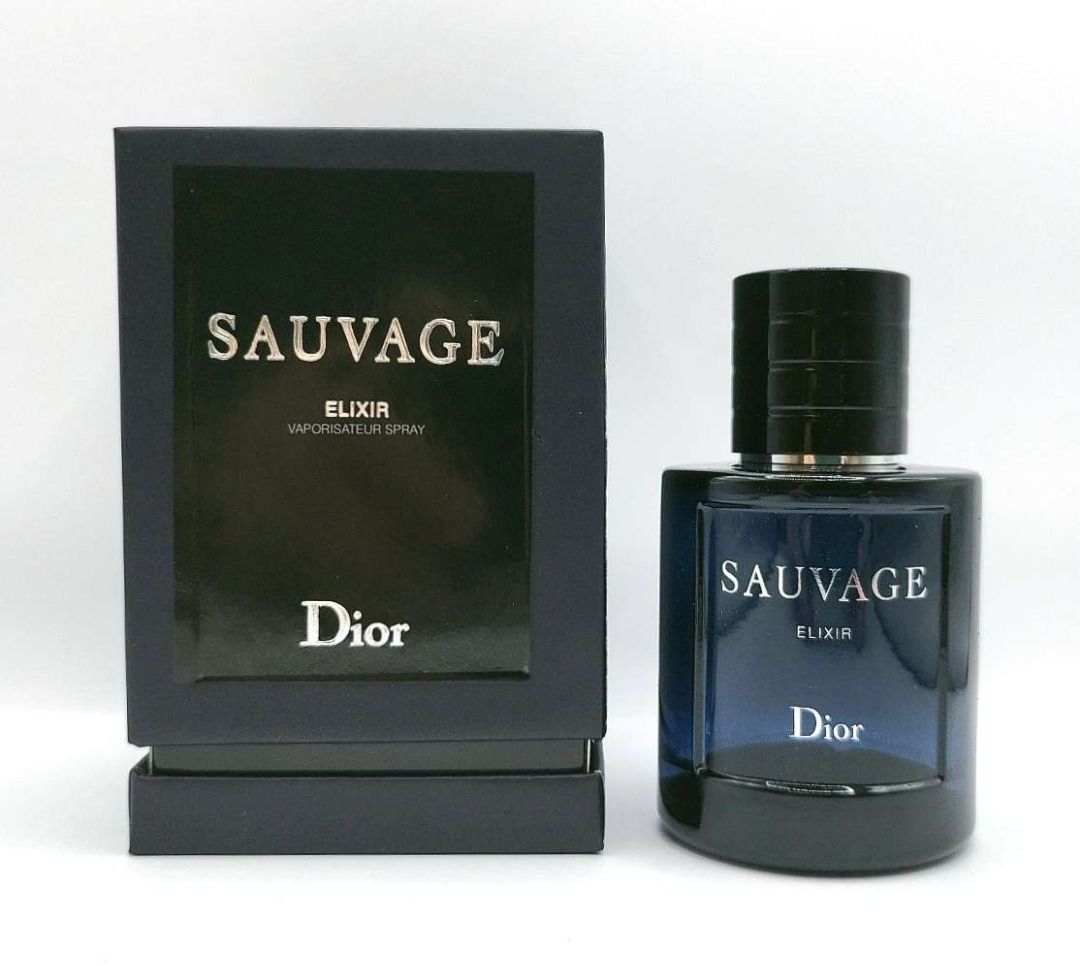 ORIGINAL PERFUME - DIOR SAUVAGE Elixir 100ML - MENS PERFUME (Category: Fragrance & Deodorants) located in Rizal. Submitted by vickypeiwanggo (Listing ID 1393268413, Image 3). Description: an extraordinarily concentrated aromatic fragrance for men A more potent and lavish version of the classic Sauvage, it features a unique blend of spices, a custom lavender essence, and rich woods. Fragrance notes Top notes: Nutmeg, cinnamon, cardamom, and grapef