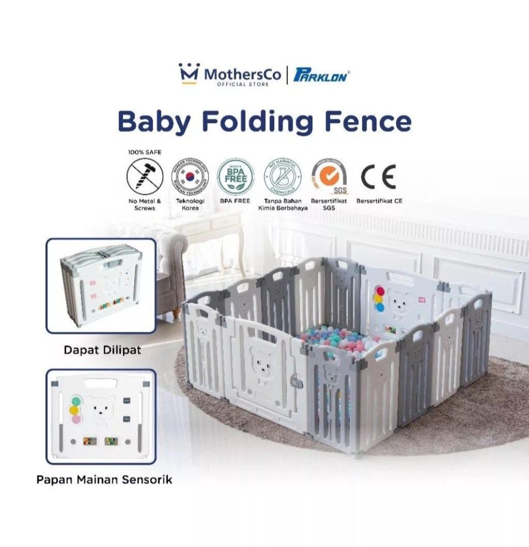 Parklon Fence bedrail Pagar Bayi playpen 8+2, Bayi Anak, Mainan
