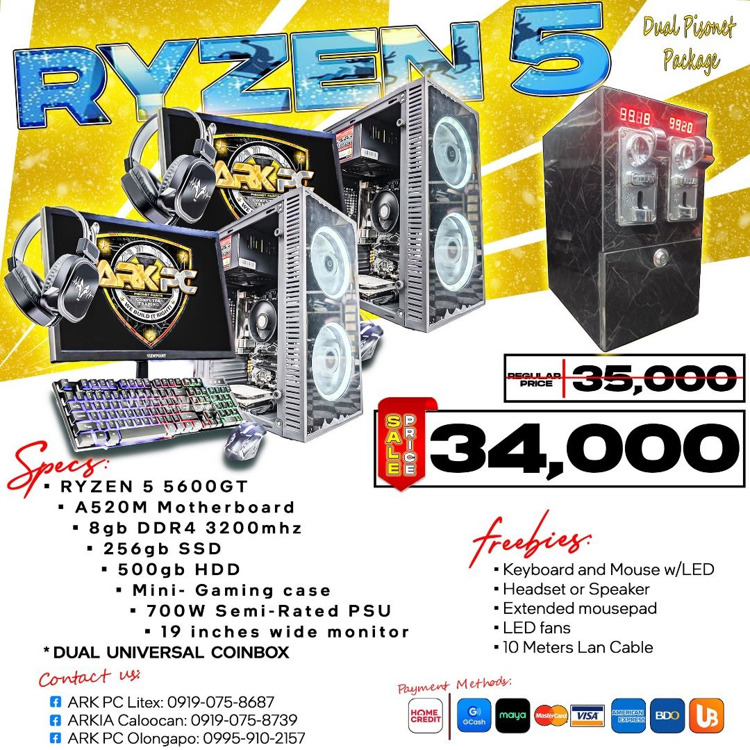 PISONET PACKAGE (Category: Desktops) located in Quezon City. Submitted by corrinejil63041 (Listing ID 1393347617, Image 2). Description: ITO NA, ITO NA, ITO NA ANG HINIHINTAY NG LAHAT!! KAYA 'WAG NA MAGPAHULI SA BER MONTHS SALE, TARA NA SA ARK! 🎄🎄 Malamig na simoy ng hangin, kaya painitin ang kita mo ngayong BER months! 🔥 ✅ Sulit na PisoNet setup ✅ Ready-to-earn package ✅ Promo price hanggang Pasko! 🎁 First come, first served! 📲 Message us n
