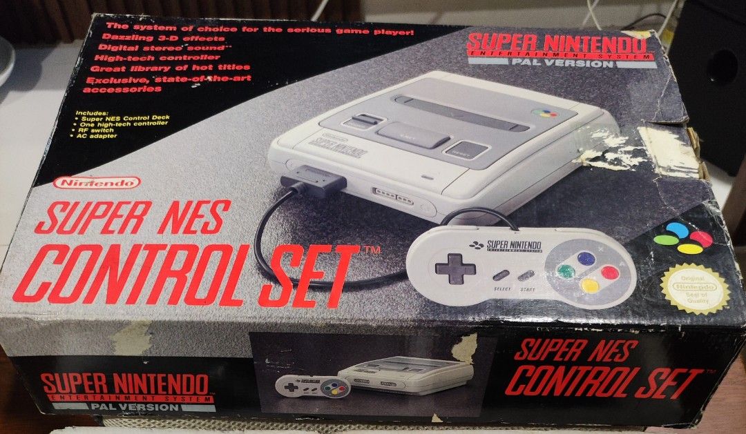 RARE Super Famicom PAL Version Complete with Box (Category: Nintendo) located in San Mateo. Submitted by jjdtoyz (Listing ID 1393380027, Image 1). Description: FOR SALE RARE Super Famicom PAL Version * Very Good Working Condition * Tested * Complete with Box and manual/inserts * RARE and Hard to Find * A must have for retro gaming collectors * BEST BUY Includes: * Unit itself Super Famicom PAL Version * Original Nintendo Adapter * Original Ninten