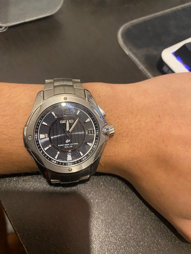 Seiko Radio Wave Control Solar Watch (Category: Men's Watches) located in Manila. Submitted by offsetx (Listing ID 1393432822, Image 2). Description: RARE! RUSH! 5k only ❗️❗️❗️ Seiko Ignitia Radio Wave Control Solar Watch Forgot howmuch is the original price but around 25k+. Need cash and not using it given to me as a gift. Solar batt needs to be changed been stocked for a long time not using it. Free tag heuer watch case No more box. Pls check p