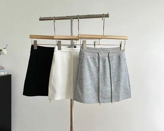 灰色棉質短裙64223507777282110