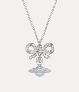 順豐包郵 Vivienne Westwood 西太后 Orb 藍蝴蝶結土星吊墜頸鏈64205749628034110
