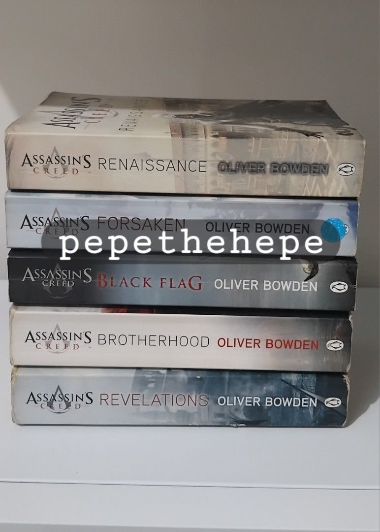 Book: Assassins Creed (Category: Storybooks) located in Mandaluyong City. Submitted by pepethehepe (Listing ID 1393442348, Image 1). Description: Used. No loose pages. No warranty. 250 each. BUNDLE: 1000 only +shipping fee Meet up or delivery. LBC/Lalamove.