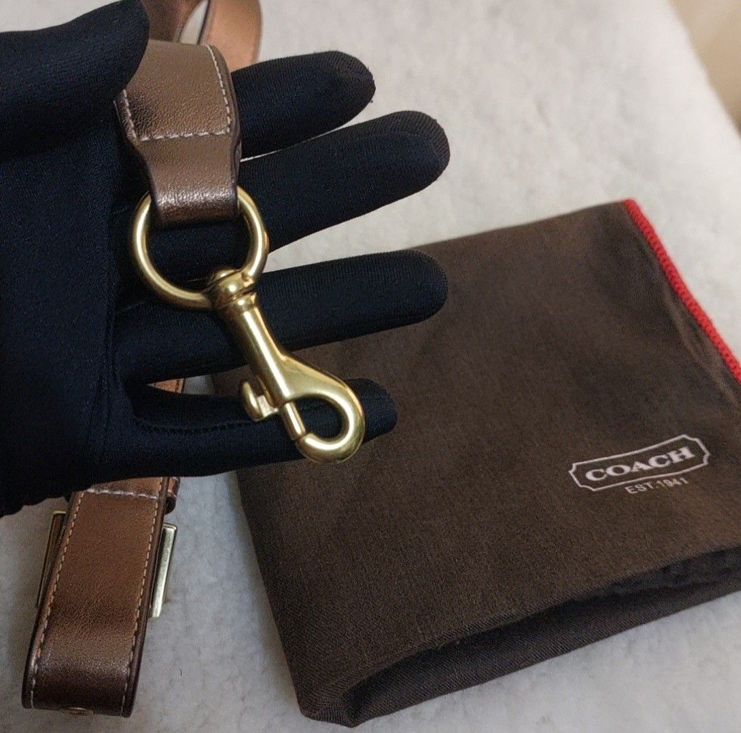 Authentic Vintage Coach Metalic Gold Replacement Shoulder Bag Strap (Category: Luxury Bags & Wallets) located in Binangonan. Submitted by makoleksyon (Listing ID 1393595185, Image 3). Description: excellent condition like new no flaws dust bag not included bought in Japan 💯% Authentic Money back guarantee.