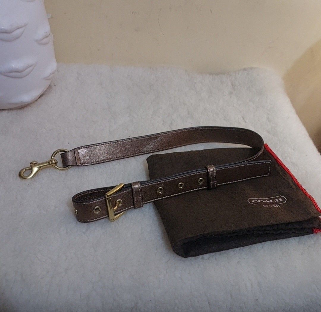 Authentic Vintage Coach Metalic Gold Replacement Shoulder Bag Strap (Category: Luxury Bags & Wallets) located in Binangonan. Submitted by makoleksyon (Listing ID 1393595185, Image 1). Description: excellent condition like new no flaws dust bag not included bought in Japan 💯% Authentic Money back guarantee.
