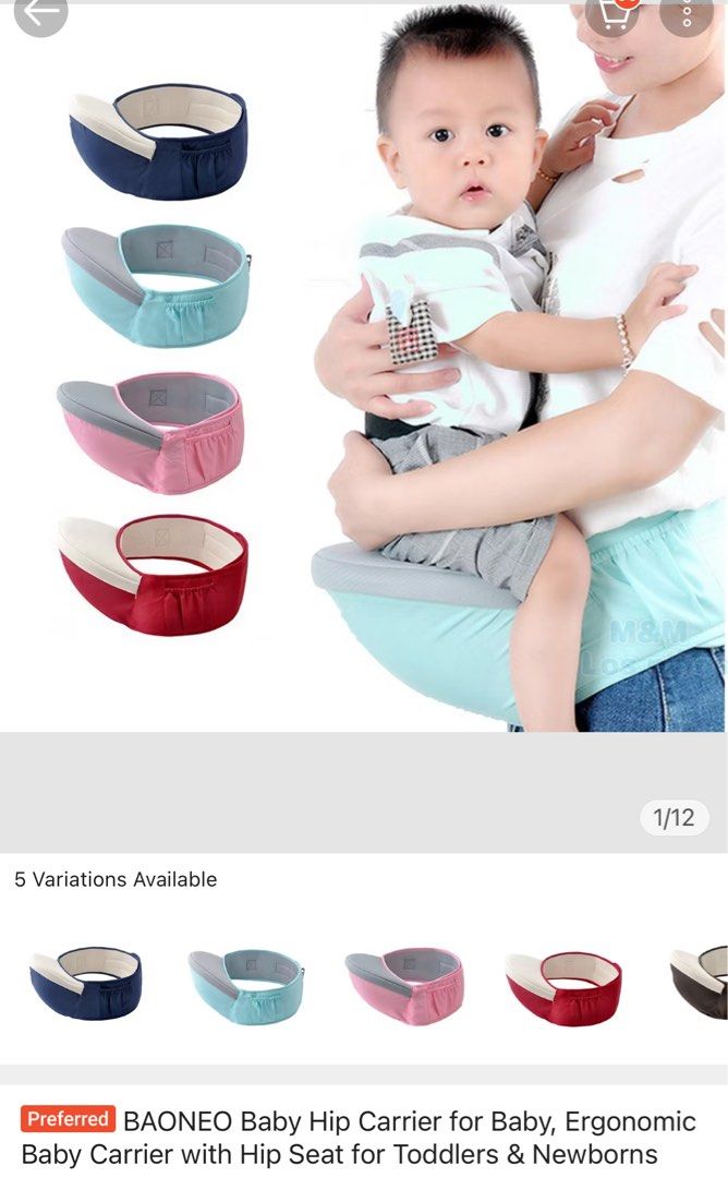 Baoneo baby hip carrier blue (Category: Carriers & Slings) located in Manila. Submitted by kristielyntan (Listing ID 1393476354, Image 3). Description: Baoneo baby hip carrier blue.