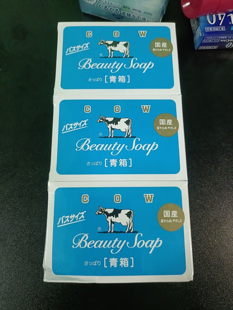 COW Beauty Soap Blue from Japan (Category: Bath) located in Cavite. Submitted by itslaracroft (Listing ID 1393530694, Image 2). Description: Fresh from Japan 🇯🇵✨ Formulated with milk 🥛🐄 Last 1 pc.